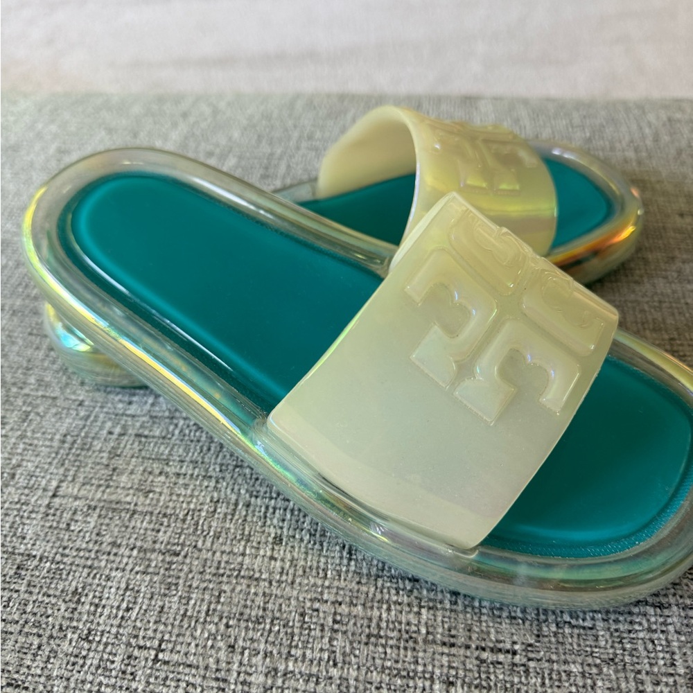 Tory Burch Iridescent and Turquoise Sandals - Picture 2 of 9